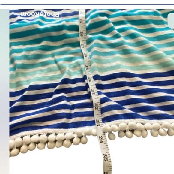 LILLY PULITZER XXS-XS TRADEWIND STRIPED POM POM TRIM CAFTAN DRESS - Picture 8 of 8